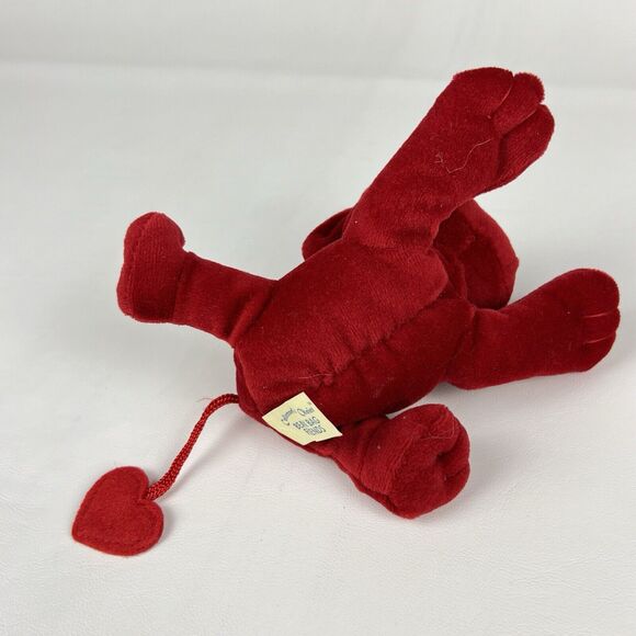 DANDEE Kiss Me Little Devil Plush Happy VTG Bean Bag Friends Red Bow Valentine's - Picture 4 of 8